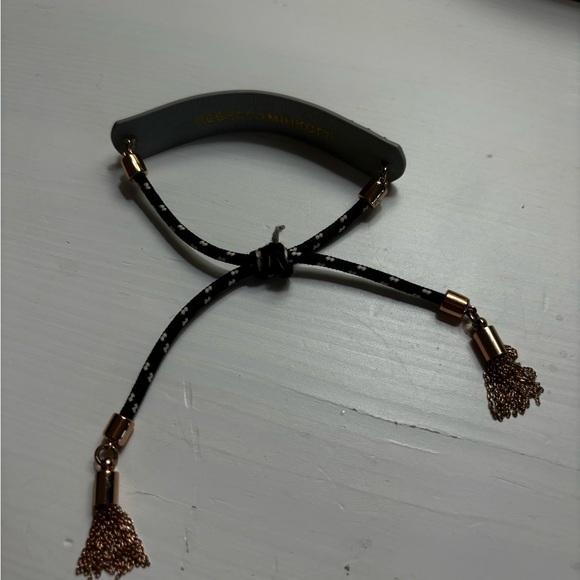 Rebecca Minkoff Gray Beaded Leather Bracelet - Picture 3 of 4